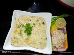 Oats upma prepared with milk Recipe