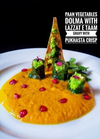 Paan Veg Dolma With Lazzat-E-Taam Gravy With Pukhasta Crisp Recipe