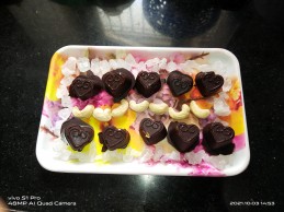 Homemade Cashew Misri Chocolates Recipe