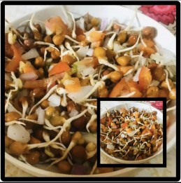 Healthy Sprouted Chana Chat Recipe