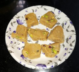 Vanilla  Icecream Burfi Recipe