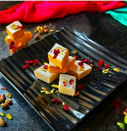 Saffron and Cardamom Kaju Katli Recipe