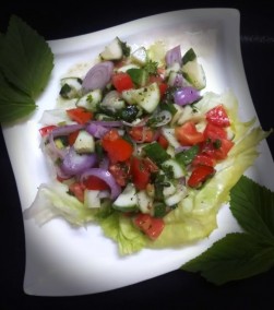 Italian rustic cucumber and tomato salad Recipe
