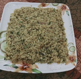 Left over rice green biriyani