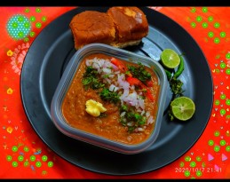 Pav  bhaji from leftovers cooked vegetables recipe