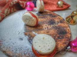 Strawberry jam filled shortcake sandwich cookies recipe