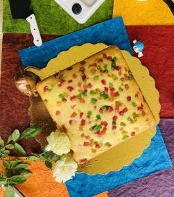 Eggless tuttifrutti cake recipe