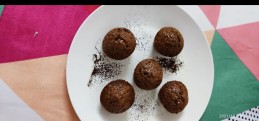 Gulab jamun stuffed chocolate muffins recipe
