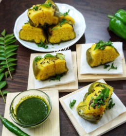 Khaman in Shimla Mirch Recipe