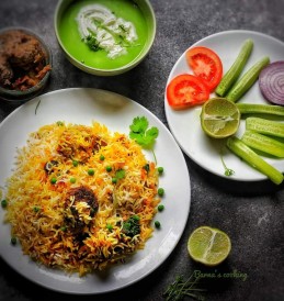 Green peas kofta biriyani recipe