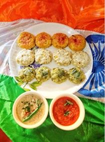 Tricolor Innovative Idly With Two Chatpata Chutney Recipe