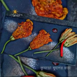 Kumro Phuler Bora | Bengali Pumpkin Flower Fritters Recipe