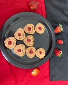 Jim jam strawberry purée cookies recipe