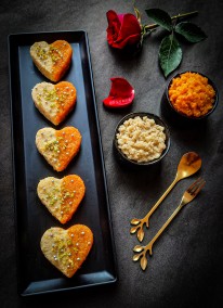Two in One Heart Shape Carrot Halwa Kalakand Recipe