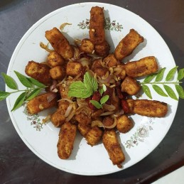 Paneer fry  (Paneer Kadi Patta) recipe