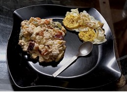 Russian Salad with chicken and vegetables recipe