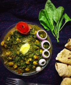 Palak chole butter masala recipe