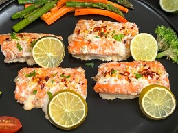 Lemon  Garlic Butter Baked Salmon Recipe