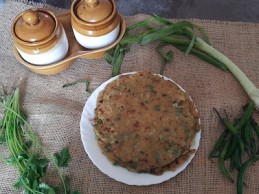 SPRING ONION SESAME SEEDS PARATHA RECIPE