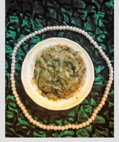 GREEN TARO ROOT DHANIA CURRY RECIPE