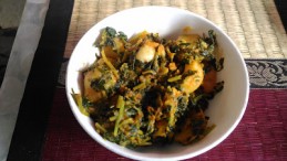 ALOO METHI /POTATO AND METHI LEAVES RECIPE