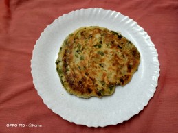 Spring Onion lachha paratha recipe