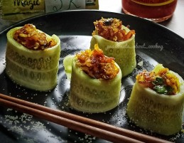 CUCUMBER FISH SUSHI ROLL RECIPE