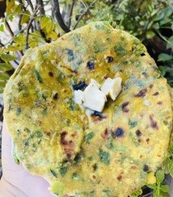 Methi Spring onion paratha recipe