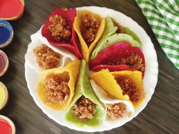 Colourful neer dosa qatayef recipe
