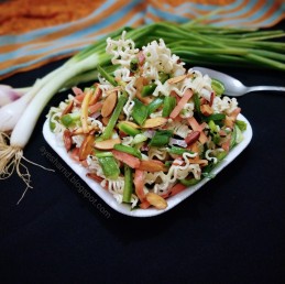 Crunchy Maggi Almond and Veg Salad Recipe