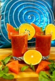Refreshing watermelon, mint and sweet lime punch recipe