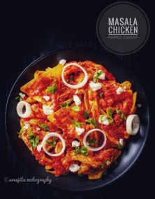 Masala Chicken Papad Chaat Recipe