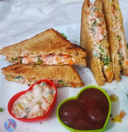 Veg Mayonnaise Sandwich Recipe