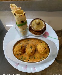 Govind gatte ki sabji with paratha recipe