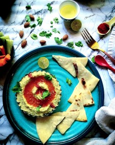 Spicy Smokey Baba Ghanoush With Pita Bread Recipe