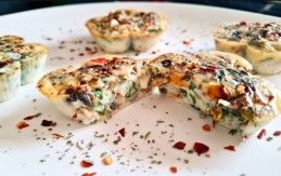 Mushroom and Spinach Frittata Flowers Recipe