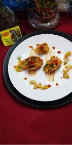 Masala-E- Macaroni in mozzarella shell tacos recipe