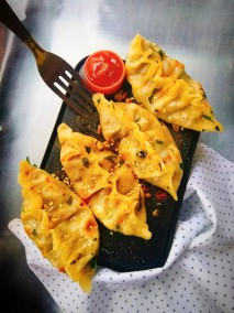 Pan fried onion Momo recipe