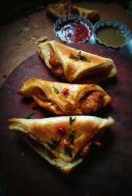 Schezwan veg puff recipe