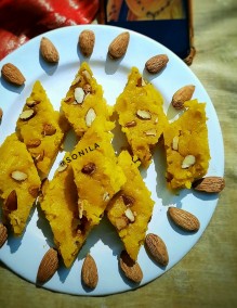 Mango semolina barfi recipe