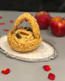 APPLE HALWA IN VERMICELLI BASKET/KATORI RECIPE