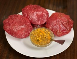 Beeter luchi or Beetroot Poori Recipe