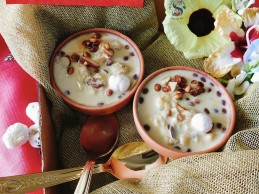 Makhana chironji kheer recipe