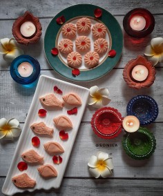 Rose flavoured sandesh recipe