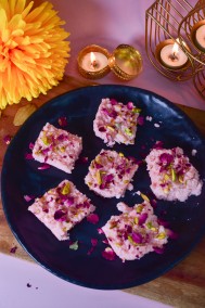 Rose Kalakand Recipe