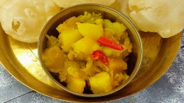 Alu pumpkin sabji recipe