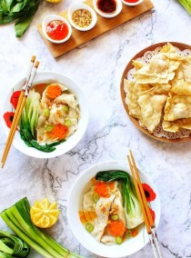 Wonton Soup with Vegetables Recipe