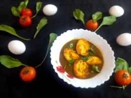 SPINACH EGG CURRY RECIPE