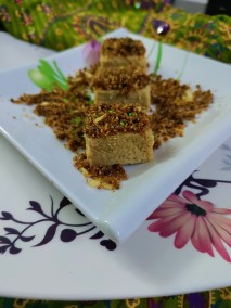 Coconut Streusel Nolen Gur Kalakand Recipe