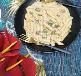 Penne pasta in white sauce recipe